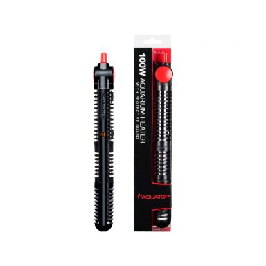 AQUATOP 100W Premier Glass Heater w/ Protective Guard Submersible for Tanks up to 25 Gal, HTG-100